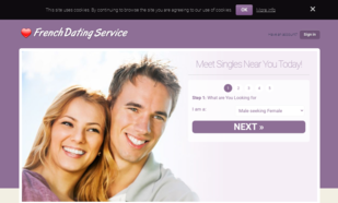 French Dating Service Homepage Image